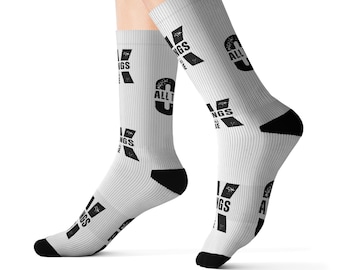 Calcetines de sublimación, estampado colorido, divertidos calcetines de tripulación, diseño unisex, regalo para él, regalo para ella, cómodos calcetines de tripulación, divertida idea de regalo