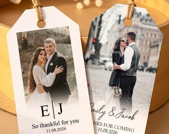 Custom Wedding Favor Tags, Personalized Bridal Shower Tags