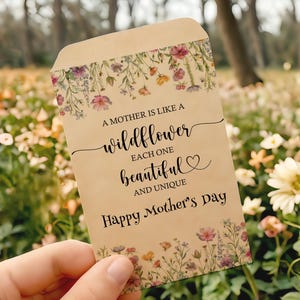 Personalized Mother&#39;s Day Seed Packets/Mixed Seeds Included/Mother&#39;s Day Thank you Seed Packets/Happy Mother&#39;s Day Wildflower Seed Packets
