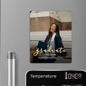 Custom Graduation Photo Fridge Magnets in Bulk/Custom Graduation Photo Magnets Gift/Class of 2025 Memorabilia/Special Graduation Keepsake