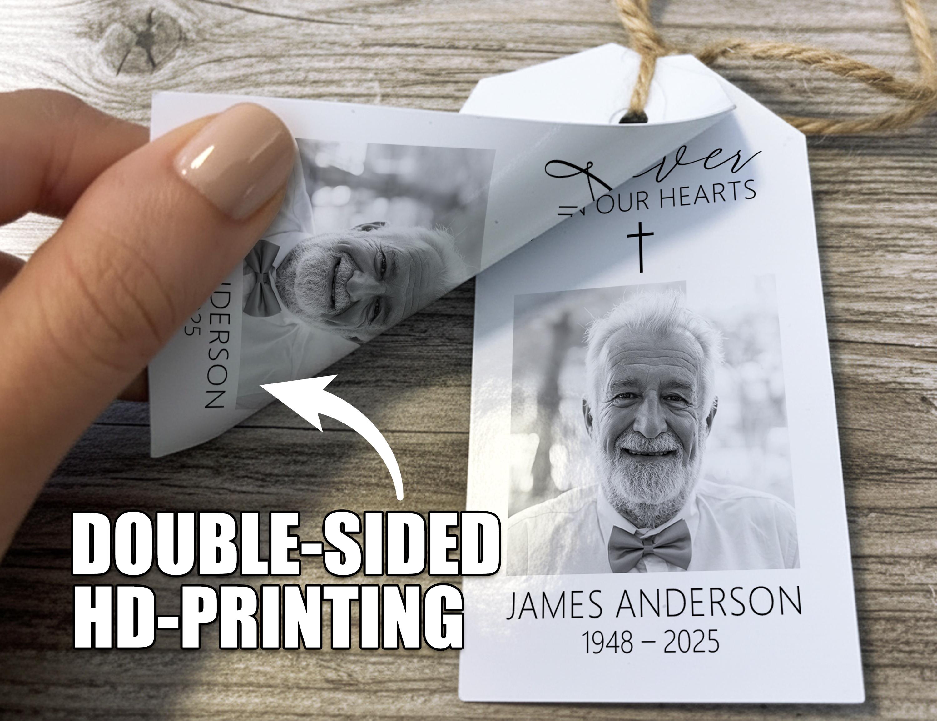 In Memory Small Tags Personalized Memorial Favor Tags, Celebration of Life Gift Tags, in ...