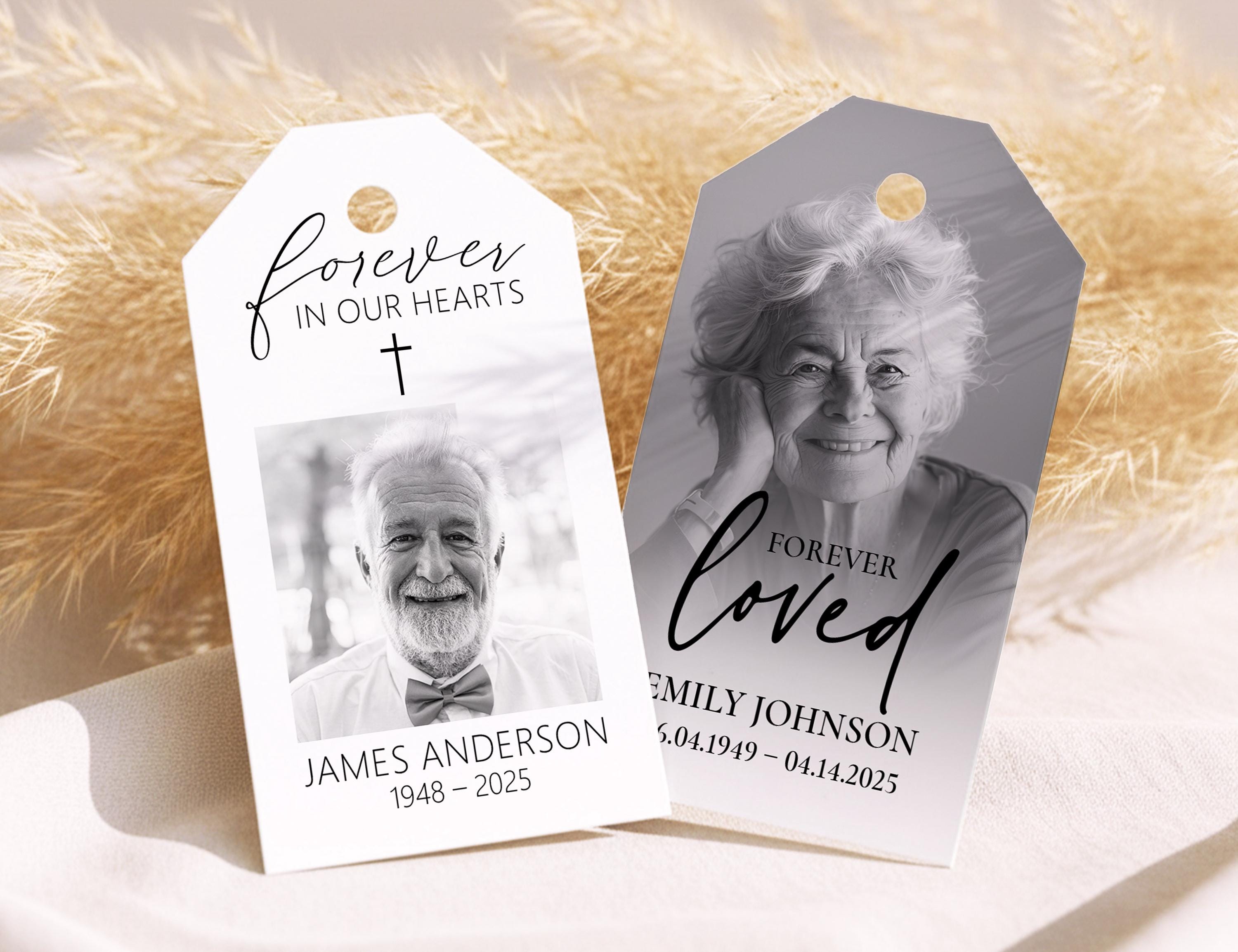 In Memory Small Tags Personalized Memorial Favor Tags, Celebration of Life Gift Tags, in ...
