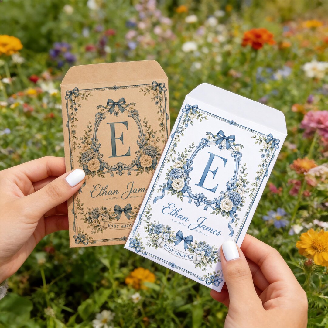Personalized Baby Shower Wildflower Seed Packets | Baby in Bloom Favors ...
