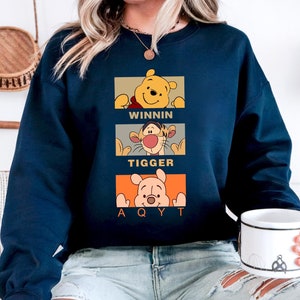 Winnie Pooh And Friends Sweatshirt, Winnie The Pooh Sweatshirt, Retro Disney Winnie The Pooh Sweater, Disney Family Matching Sweatshirt