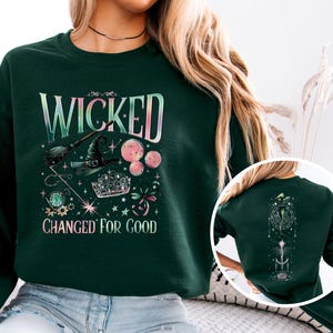 Wicked Change For Good Shirt, Defy Gravity Broomstick Magic Wand, Wizard Movie Fan Shirt, Wicked Musical Fan Gift, Gift For Her, Wicked Tee