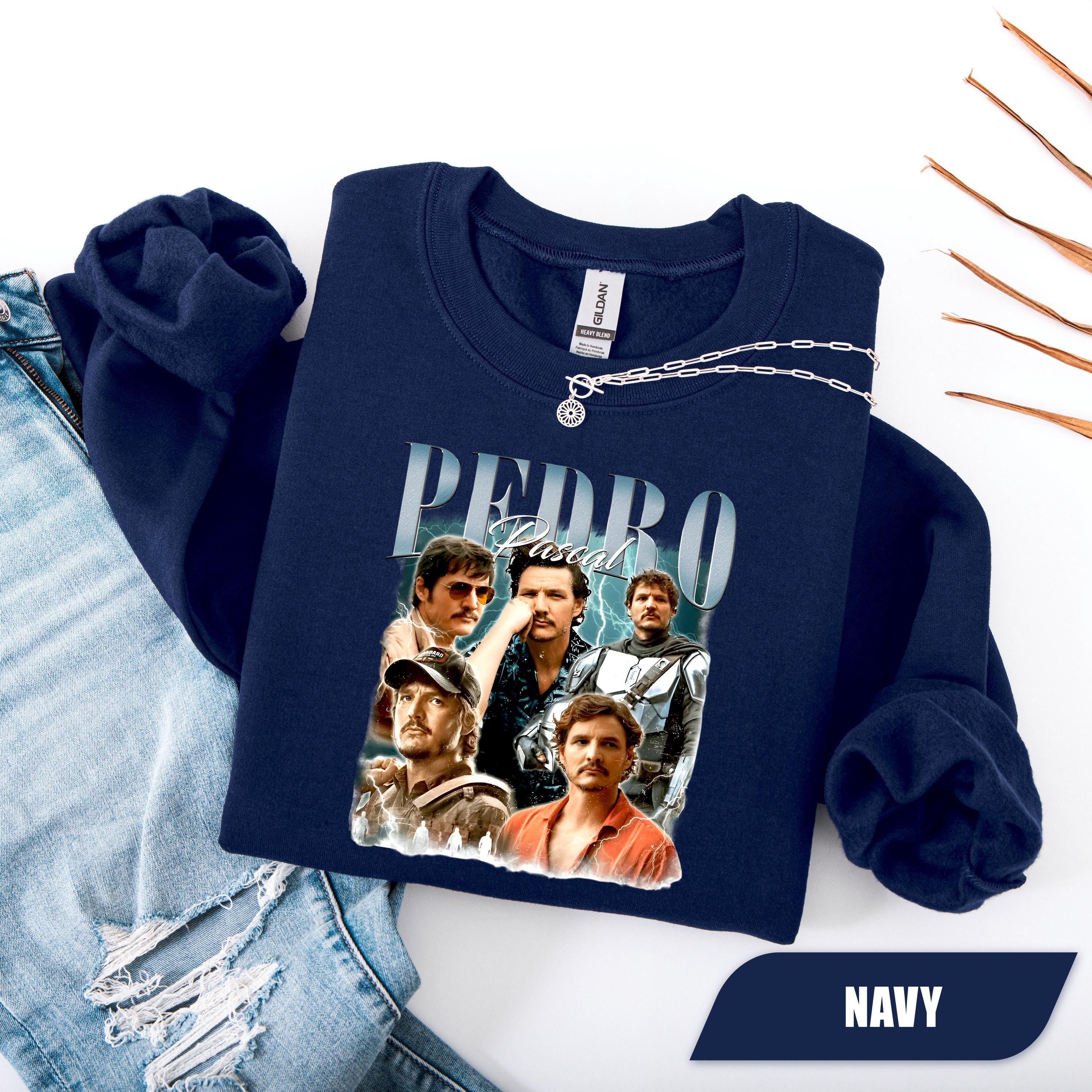 Retro Pedro Pascal Sweatshirt, 90s Pedro Pascal Vintage Hoodie, Pedro Pascal Merch, Pedro Pascal Fans Gift, Gifts For Friend, Movie Sweater