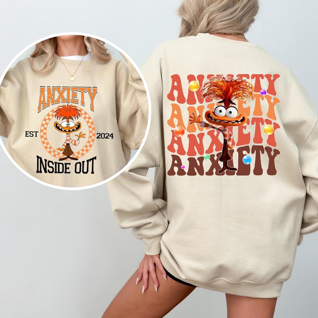 Inside Out Anxiety Crewneck Sweatshirt, Disney Inside Out Sweatshirt,  Inside Out Emotions Shirt, Disney Trip Shirt, Core Memory Day Shirt