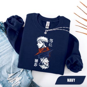 Itadori Yuji Sweatshirt, Sukuna Sweatshirt, Anime Hoodie, Anime Crewneck, Anime Lover Gift, Anime Gifts For Friend, Anime Sweatshirt