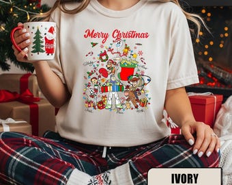 Disney Toy Story Merry Christmas Shirt, Disney Christmas T-Shirt, Kids Christmas Shirt, Toy Story Christmas Gift, Disney Holiday Tees