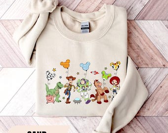 Disney Toy Story Balloons Sweatshirt, Disneyworld Toy Story Hoodie, Toy Story Gift, Woody Buzz Lightyear Sweater, Disneyland Trip Crewneck