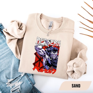 Berserk Sweatshirt Hoodie, Guts Sweatshirt, Anime Crewneck, Manga, Anime Shirt, Anime Sweatshirt, Berserk Anime Gift, Aesthetic Anime Tee