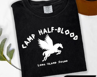 Camiseta de Campamento Mestizo, camiseta de acampada, camiseta de Percy Jackson, sudadera de Percy Jackson, camiseta de las ramas de las Crónicas del Campamento Mestizo, regalo de acampada