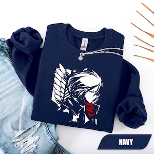 Mikasa Anime Sweatshirt, Mikasa Ackerman Hoodie, Attack On Titan Sweatshirt, AOT Sweater Tee, Anime Graphic Sweatshirt, Anime Gift For Her