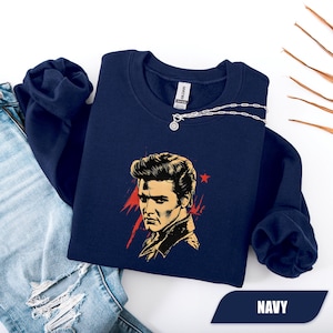 Elvis Presley Retro Sweatshirt, Elvis Presley Gift Shirt, Elvis Presley Merch, Elvis Presley Lovers, King of Rock Sweatshirt, Elvis Hoodie