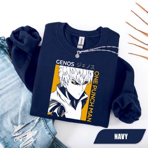 Genos Sweatshirt, Anime Hoodie, Saitama Sweatshirt, Perfect Anime Gift, Anime Merch, Japan Anime Sweater, Anime Sweatshirt, Anime Crewneck