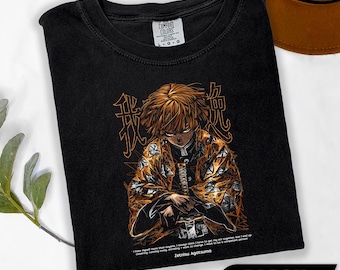Zenitsu Anime Graphic Tee: Comfort Colors Lightning Breathing Shirt