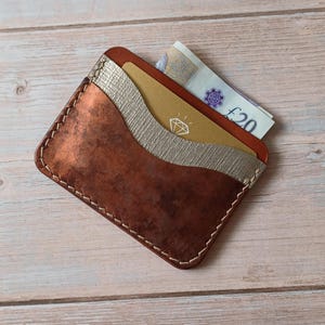 Tarjetero de cuero, bolsillo para tarjetas de cuero, billetera minimalista para tarjetas, accesorio de cuero único, tarjetero compacto, monedero, regalo de Navidad