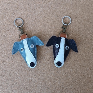 Leather Greyhound Keychain: Sighthound Bag Charm