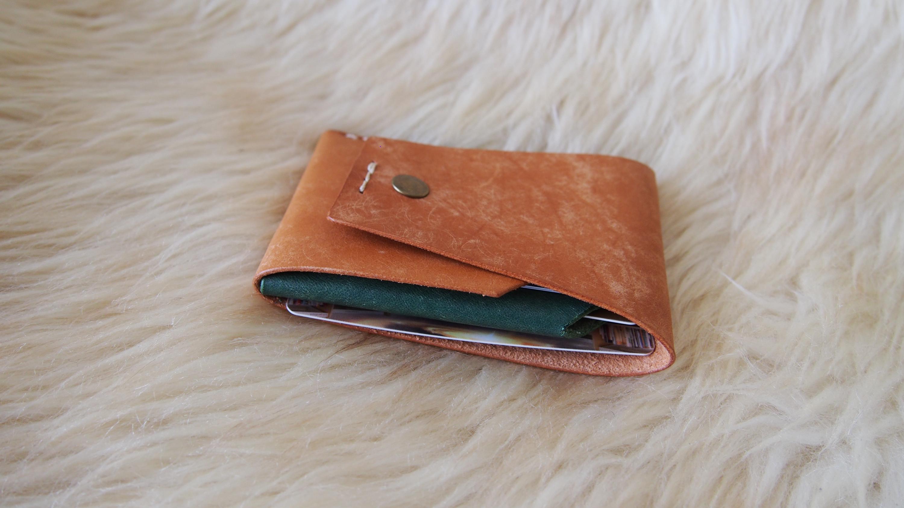 Slim Front Pocket Wallet, Small Leather Card Holder
