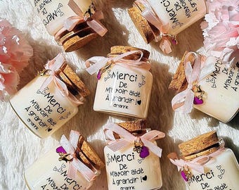 Cadeau nounou personnalisé, bougie merci nounou avec prénom, cadeau assistante maternelle fin d'année, fait main Provence