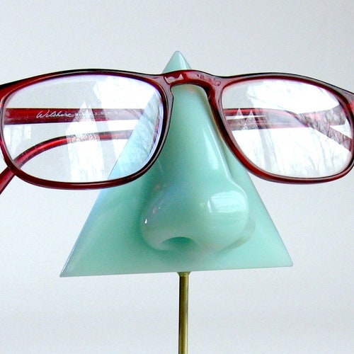 Eyeglass Holder Mint Green Nose Eyeglass Stand Reading Etsy