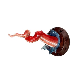 Octopus tentacle sculpture, 11&quot; twisted tentacle