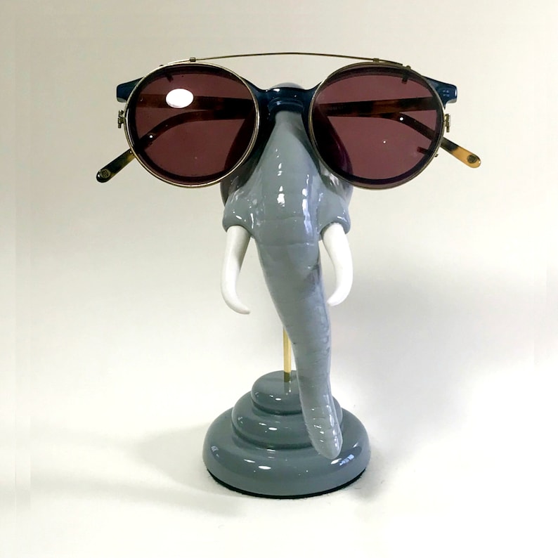 Elephant nose eyeglass holder, Elephant figurine, Eyewear display, Men, Women, Kids, Sunglasses holder image 2