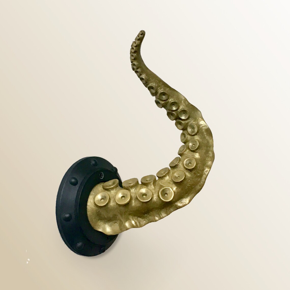 Octopus tentacle wall hook coat hook cold cast brass hook Etsy