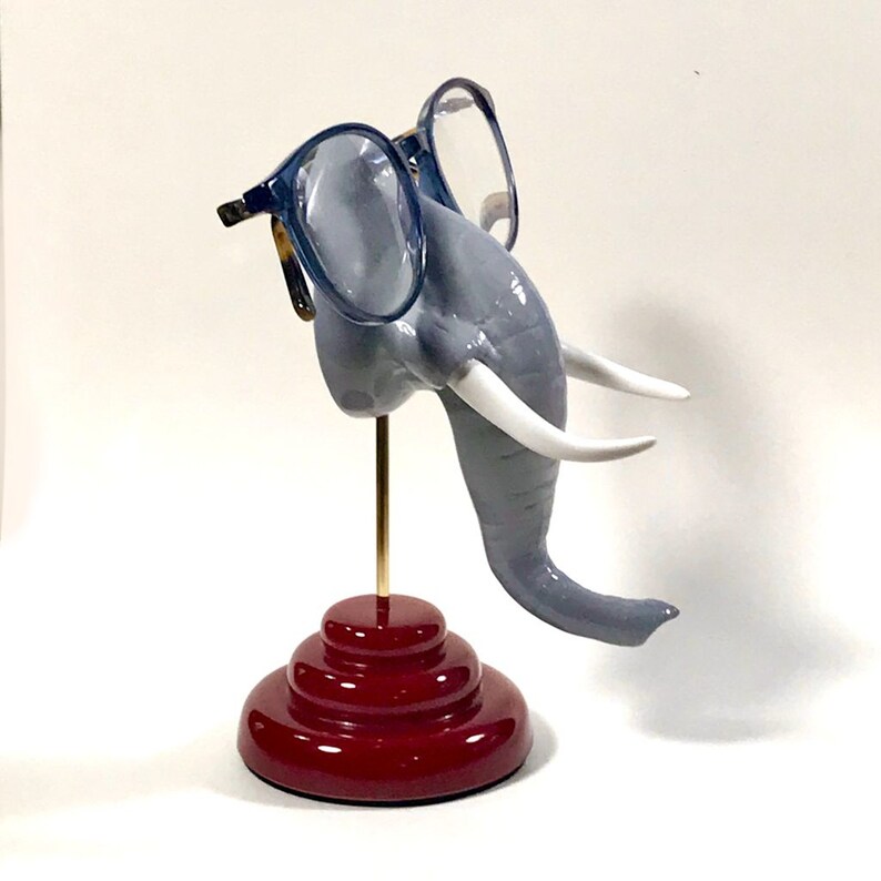 Elephant nose eyeglass holder Elephant figurine Eyewear Etsy