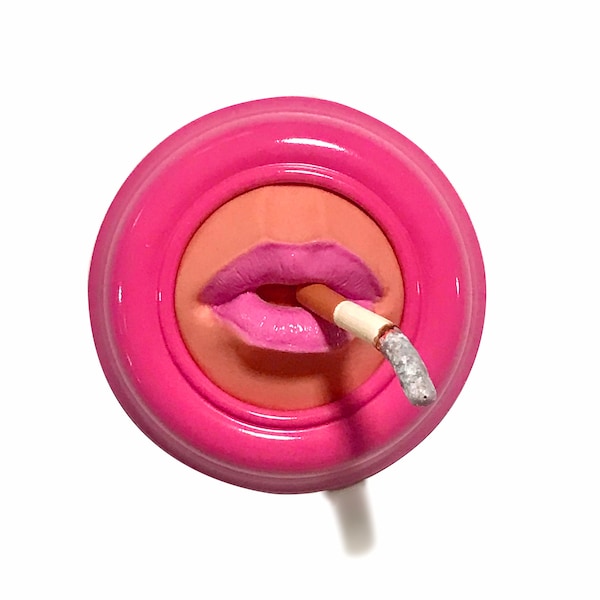 Pink smoking rubber lips, Bad-ass Mom gift