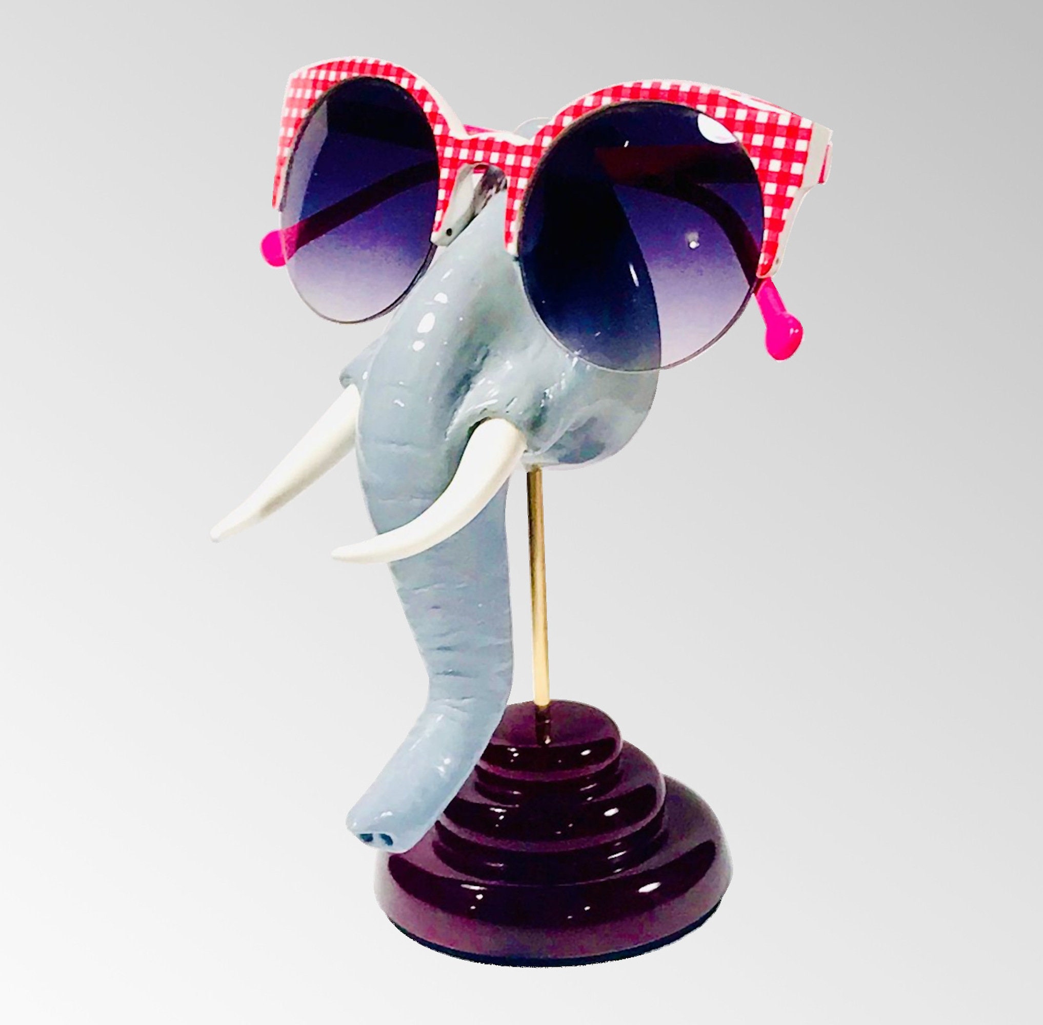 Elephant nose eyeglass holder Elephant figurine Eyewear Etsy
