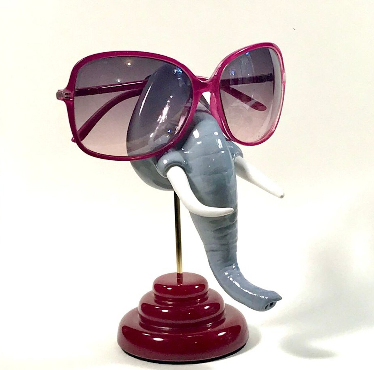 Elephant nose eyeglass holder Elephant figurine Eyewear Etsy
