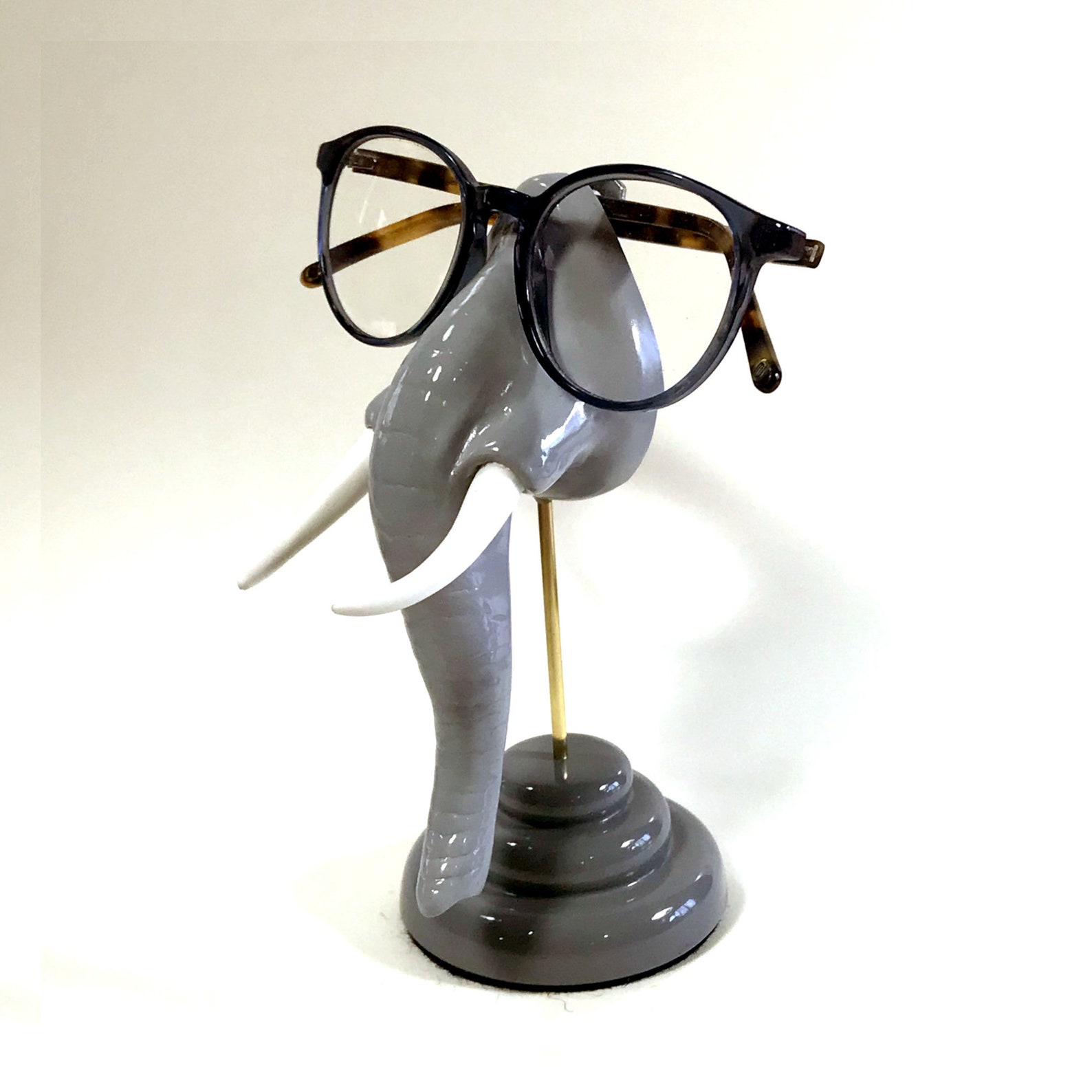 Elephant Nose Eyeglass Holder Elephant Figurine Eyewear Etsy