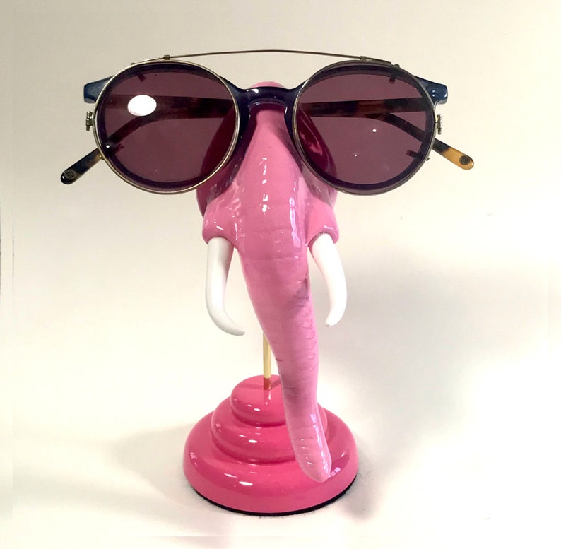 Pink elephant nose eyeglass stand, Eyewear display, Sunglasses holder, Women accessories, Men accessories image 2