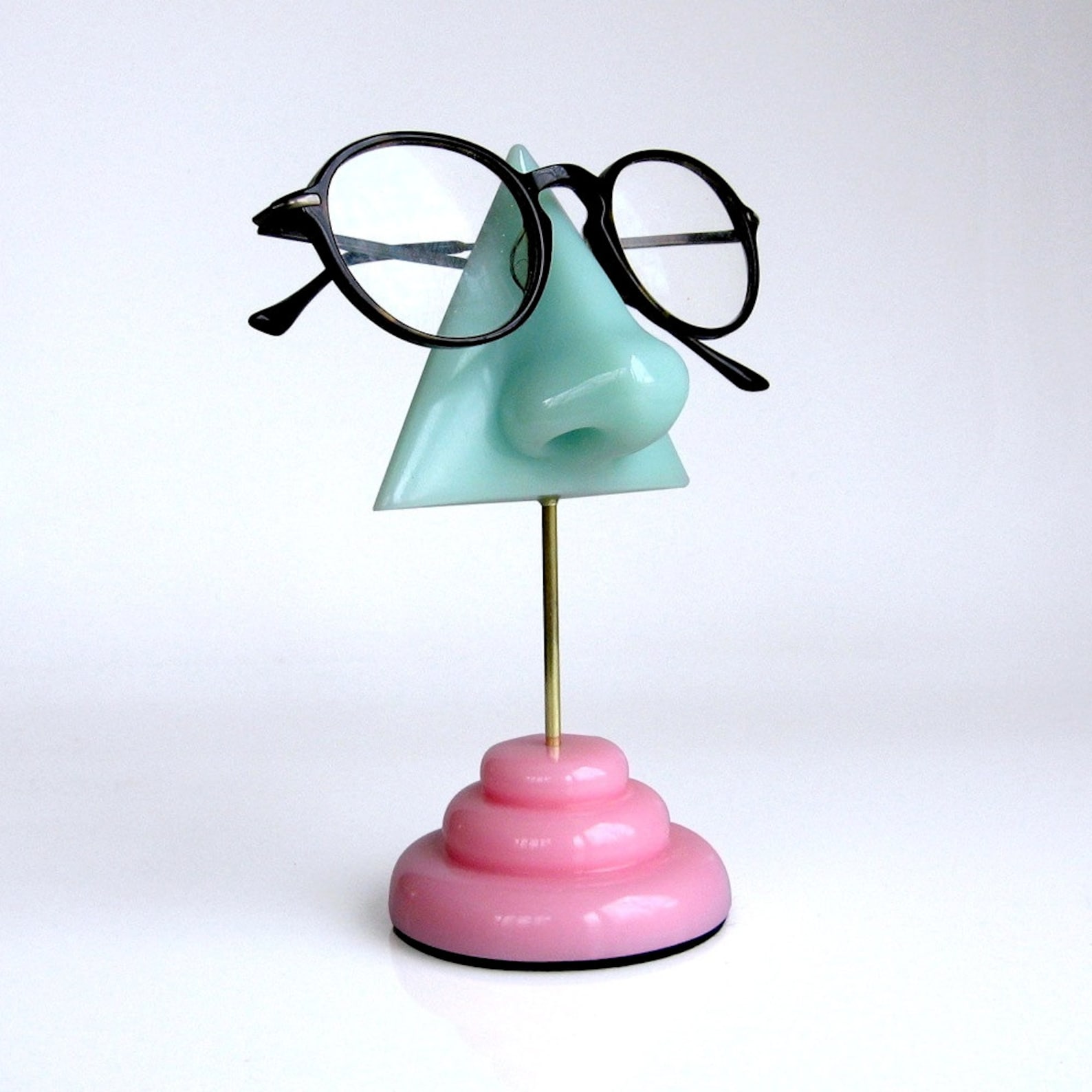 Eyeglass Holder Mint Green Nose Eyeglass Stand Reading Etsy