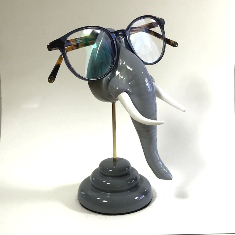 Elephant nose eyeglass holder, Elephant figurine, Eyewear display, Men, Women, Kids, Sunglasses holder image 5