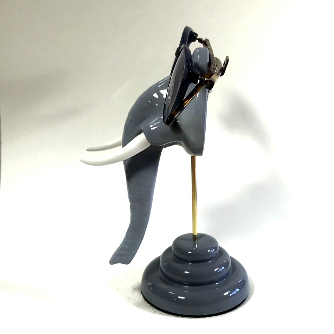 Elephant Nose Eyeglass Holder Elephant Figurine Eyewear Etsy