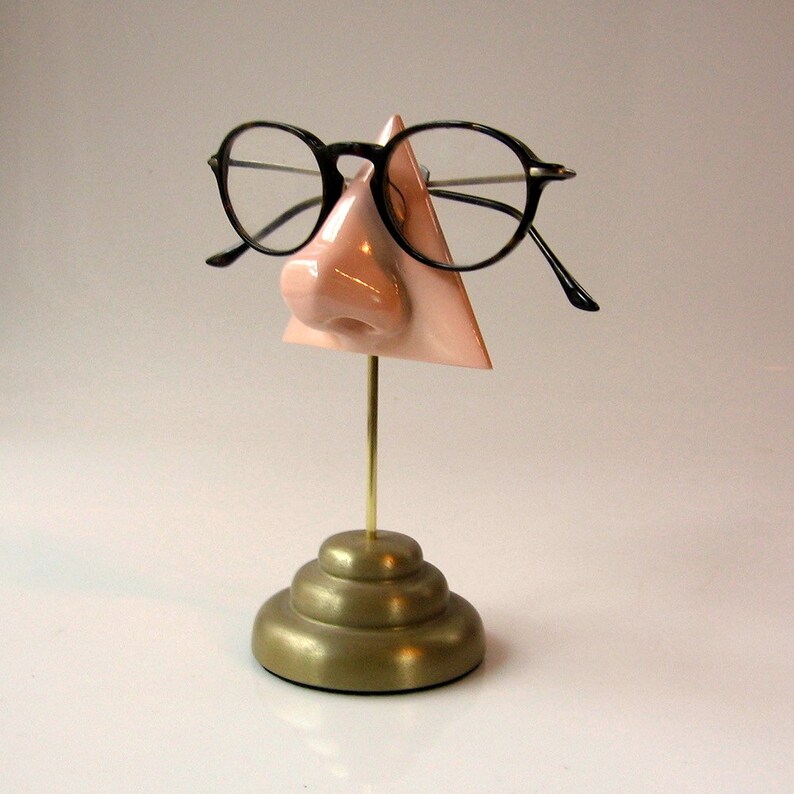 Nose Eyeglass Stand Desk top organizer Brass finished base Etsy