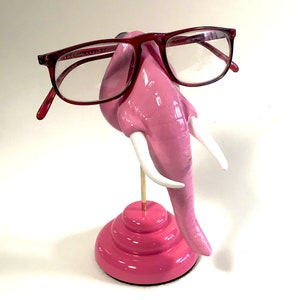 Pink elephant nose eyeglass stand, Eyewear display, Sunglasses holder, Women accessories, Men accessories image 3