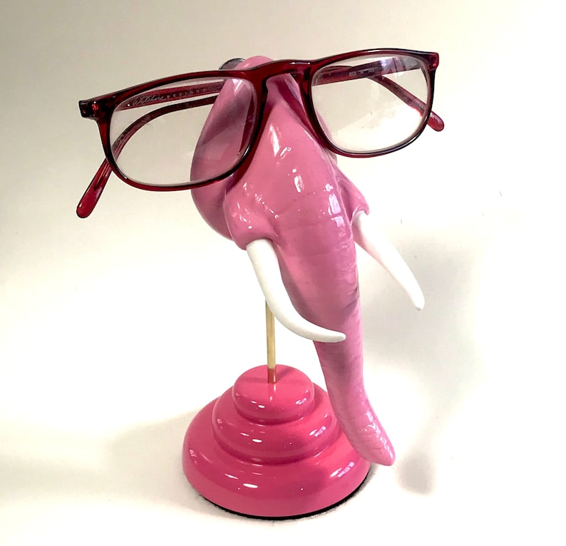 Pink elephant nose eyeglass stand, Eyewear display, Sunglasses holder, Women accessories, Men accessories image 3