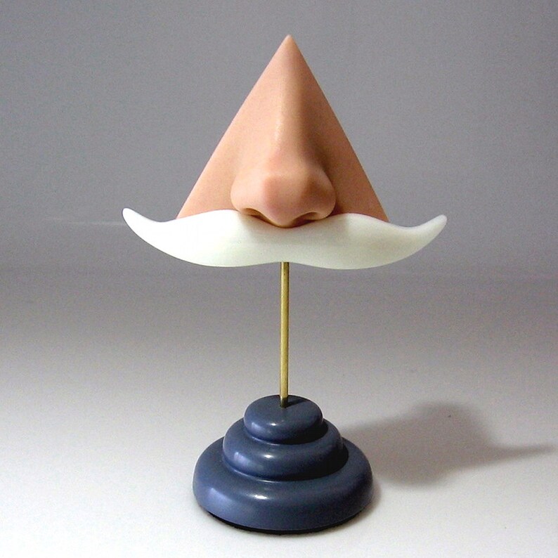 Nose Eyeglass Stand White Moustache Key Hooks Father Gift Etsy