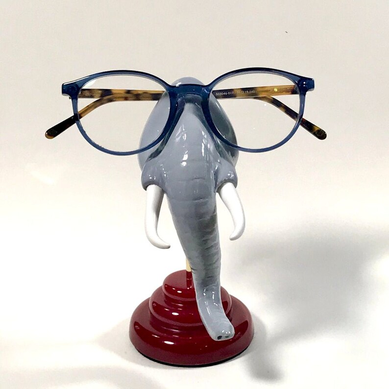 Elephant nose eyeglass holder Elephant figurine Eyewear Etsy