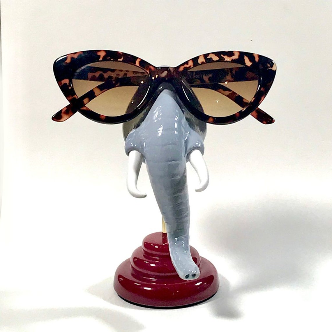 Elephant nose eyeglass holder Elephant figurine Eyewear Etsy