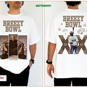 Chris Brown Breezy Bowl XX Two-sided Shirt, Chris Brown Fan Gift, Chris Brown Graphic Tee, Chris Brown Merch Tee, CB Tour 2025 T Shirt