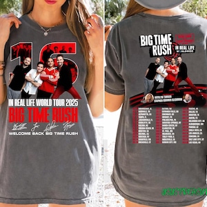 Big Time Rush In Real Life Worldwide Tour Two-Sided Shirt, Big Time Rush Fan, Big Time Rush 2025 Concert, Big Time Rush Merch, BTR Band Tee