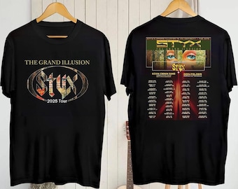 2025 Styx Band The Grand Illusion Tour Shirt, Styx 2025 Konzert Shirt, Styx Fan Shirt, Styx Band Merch, 90er Jahre Vintage Styx Signatures Shirt