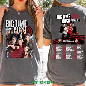 Big Time Rush In Real Life Worldwide Tour Two-Sided Shirt, Big Time Rush 2025 Concert, Big Time Rush Fan, Big Time Rush Merch, BTR Band Tee