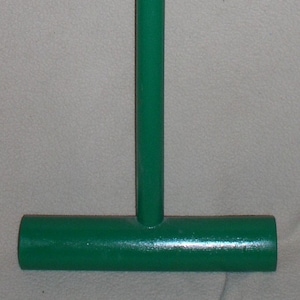 Large hardwood green croquet mallet