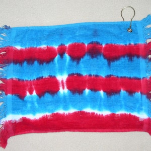 Rally Towel, fringed, red, white, and blue