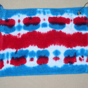 Rally Towel, fringed, red, white, and blue